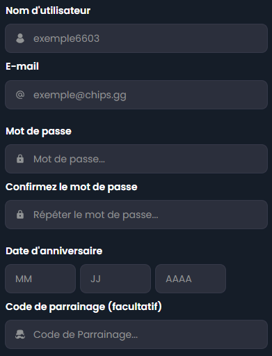 Inscription Connexion à Mon Compte sur Chips-Casino Crypto