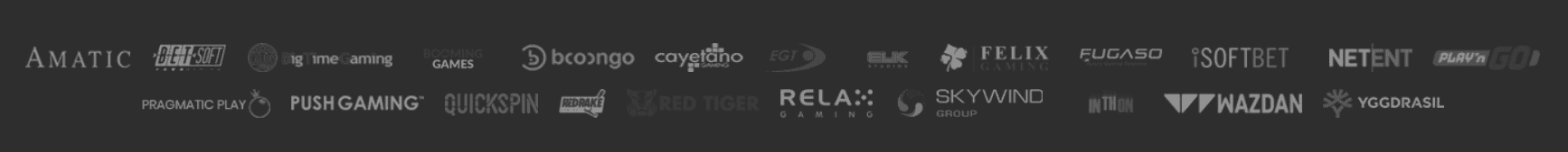 Fournisseurs Fournisseurs de logiciels de jeux pour WinOui Casino