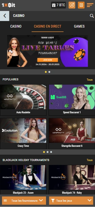 XBit1 FR Avis - Essayer de Jouer Live Casino Aujourd’hui