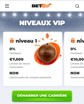 Casino BetRiot FR : Profitez VIP Offre pour Jouer