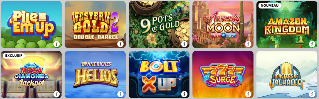 Quelles sont les machines à sous présentes dans la BetWay