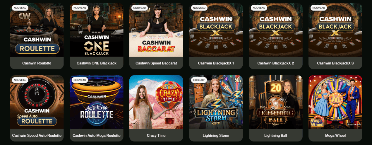 Avis de Win-Cash avec Live Casino Jeux 2026