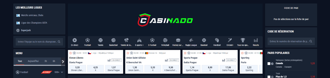 Un Grand Succès au Casino-Casinado sur Parions sur le Sport