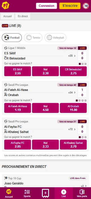 Paris Sportifs en Direct au Feeling-Bet Live Paris Sportifs sur BetFeeling FR au le Net