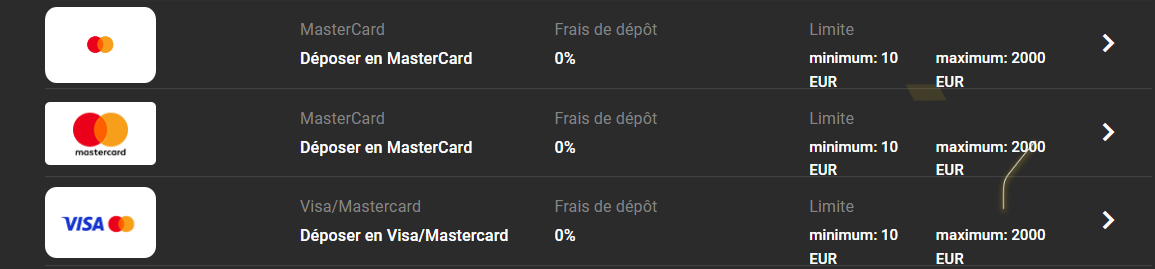 Le choix des méthodes de paiement sur le site de casino Freshbet disponible pour les joueurs français