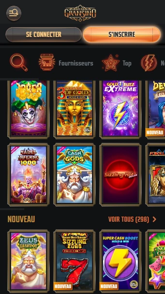 Jeux au Casino Gransino Explorez Excellent Jeux sur Fiable CasinoGransino en Ligne