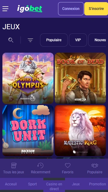 Jouer Maintenant les Meilleurs Jeux sur Igo-Bets Casino en 2026