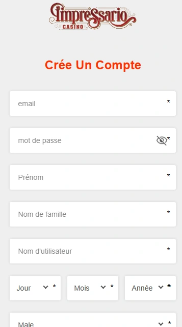 Inscription au Casino Impressario Connexion à Impressario Casino France et Jouer Maintenant en Ligne