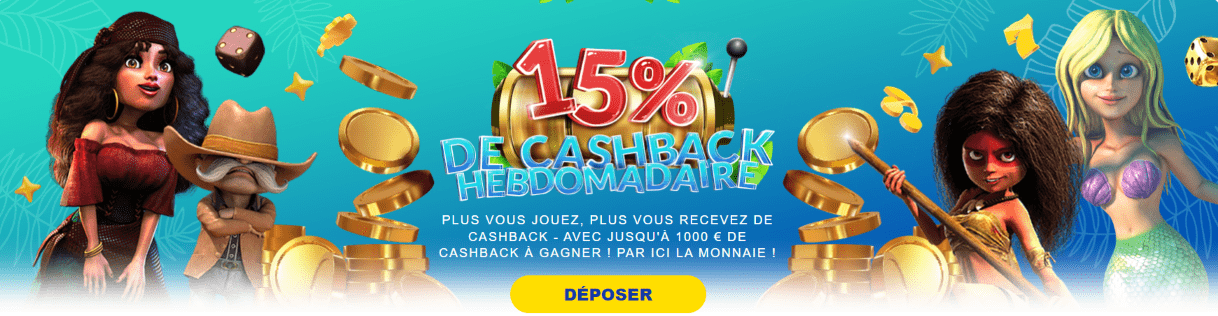 Lucky Treasure Casino Cash Back Hebdomadaire Francophone