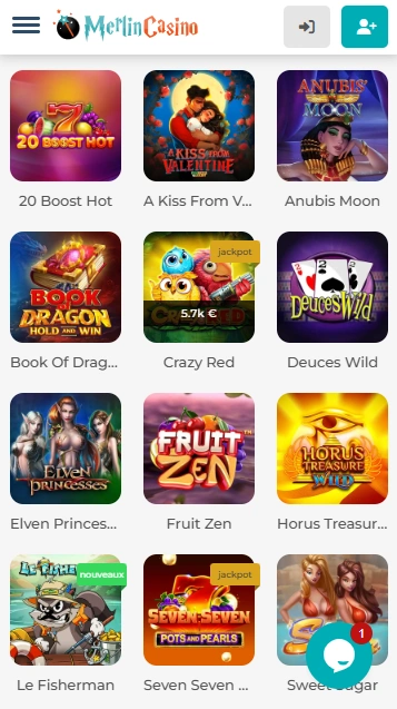 Connectez-vous au Casino en Ligne Merlin et Jouer à Meilleurs Machines à Sous