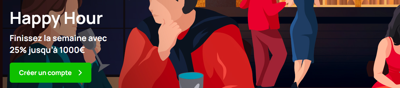 Bonus l’Happy Hour en Millionz Meilleur CasinoMillionz avec Bonus sans Dépôt pour les Joueurs Français