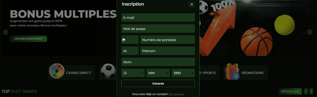 Connexion à Mon Compte en MRXBET5 Casino pour les Joueurs Français