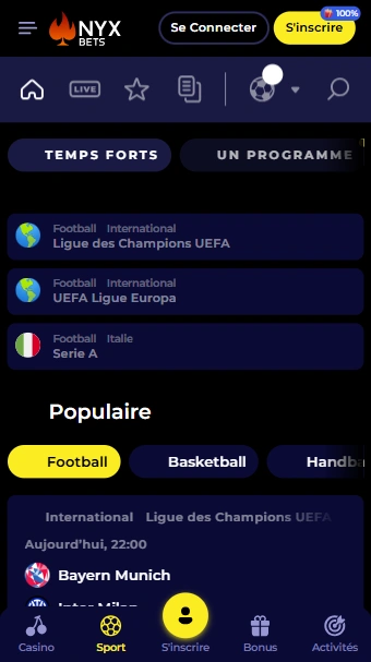 Paris Sportifs au Casino Nyx Bets NyxBet Casino Presente Fiable Parier sur des Événements Sportifs en France