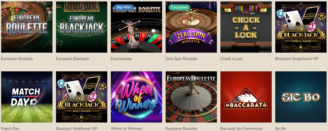 Casino Orient Xpress jeux de cartes en ligne