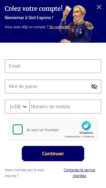 S’inscrire à Casino Slot-Express Connexion et Inscription à ExpressSlot Casino en France