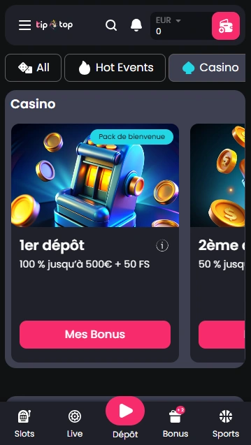 Bonus de Bienvenue du Casino TipTop Obtenir Top Bonus sans Dépôt sur Tip Top Bet Casino Aujourd’hui !