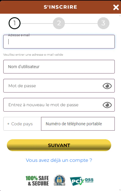 Connexion sur 1 Winorama Casino Web et Login au Mon Compte